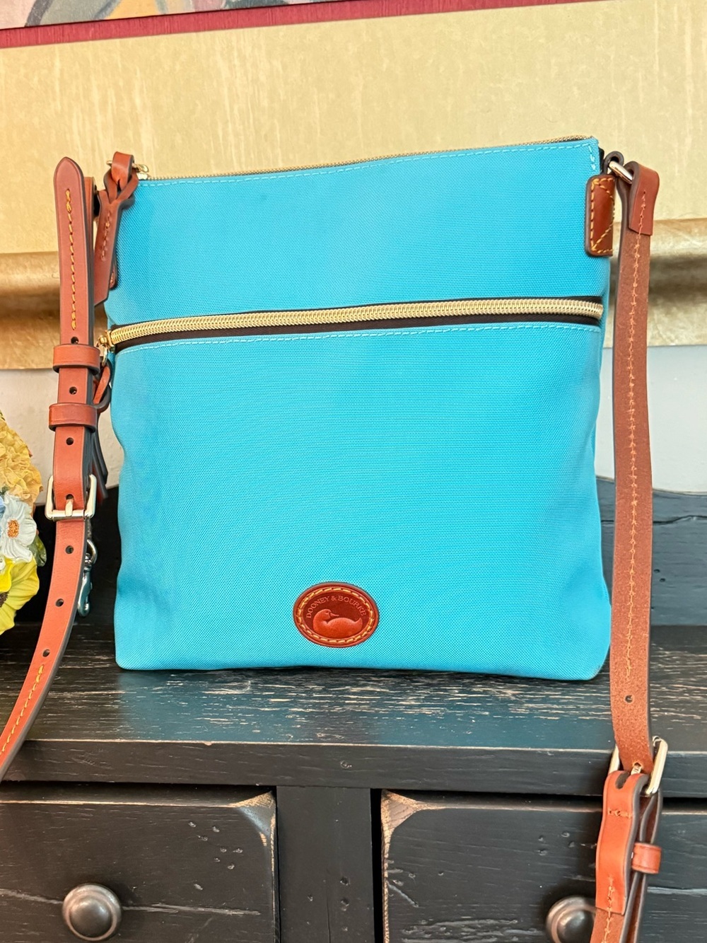 Dooney & Bourke Nylon Crossbody Turquoise NWOT